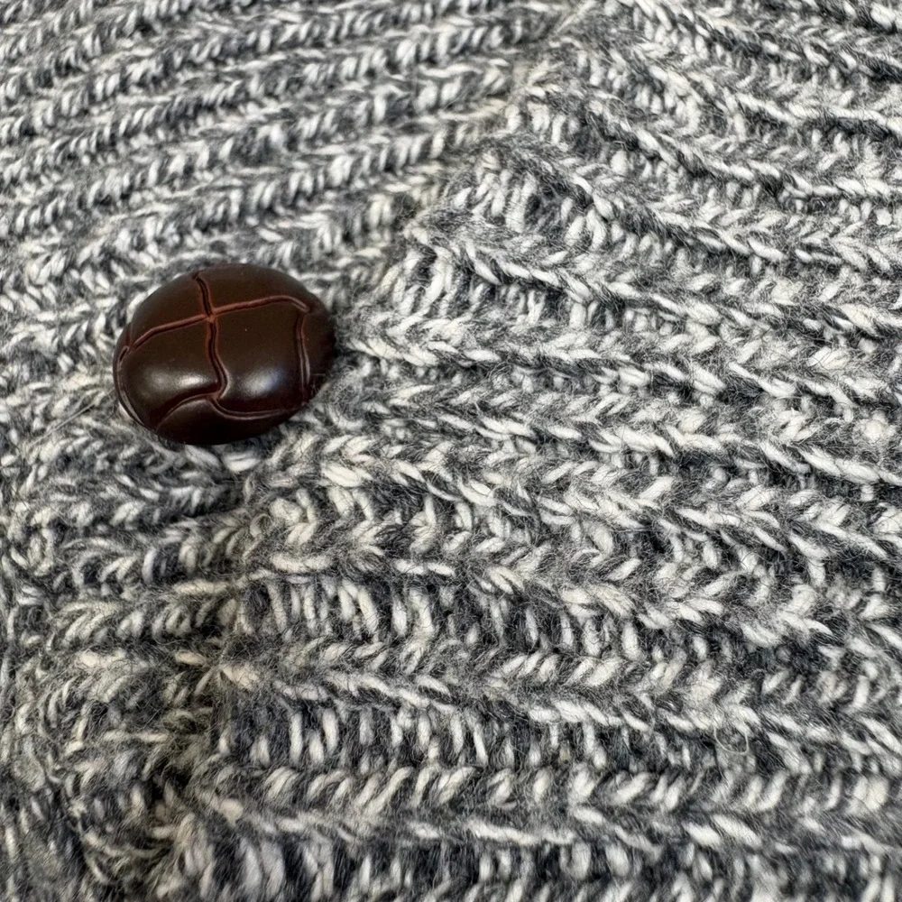 Banana Republic Mens Shawl‎ Collar Sweater Heathered Gray XL
